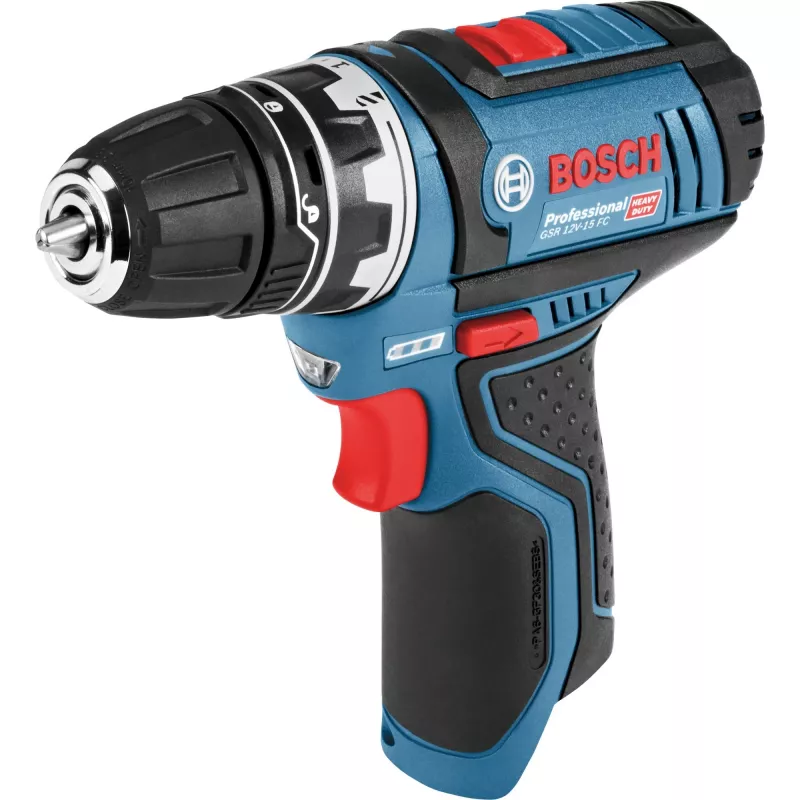 Bosch GSR 12V-15 FC Professional 1300 RPM Bepakelis 600 g Juoda, Mėlyna