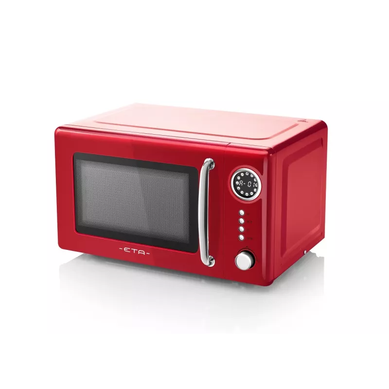 Mikrobangų krosnelė ETA Storio Red Solo – 20 L, 700 W, 5 galingumo lygių, 245 mm padėklas