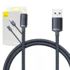 Baseus Crystal Shine laidas USB į Lightning, 2.4A, 1,2m (juodas)