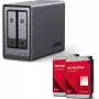 UGREEN NASync DXP2800 2-jėjų NAS sistema su 2 × Western Digital 8TB WD80EFPX diskais