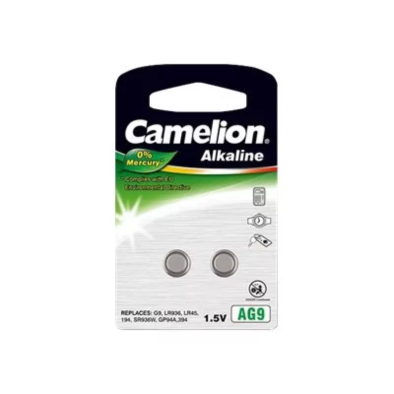 Baterija CAMELION AG9 (šarminė) – 2 vnt. mažai elektronikai, modelis 12050209