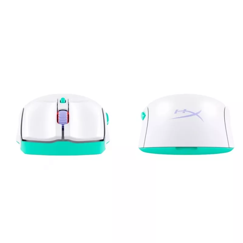 HyperX Pulsefire Haste 2 Core Wls – Belaidis žaidimų pelė (balta/žalia/violetinė)