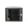 DIGITUS Professional Unique DN-19 09U-6/6-SW - Tinklo spinta - montuojama ant sienos - Juoda, RAL 9005 - 9U - 48,3 cm (19 inch)