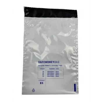Bestpak SAFEMONEYBAG Saugaus indėlio vokai balti B5 190mmx260mm+35mm 100 vnt.