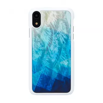 iKins apsauginis dėklas iPhone XR — mėlynas ežero paviršius, juodas vidus