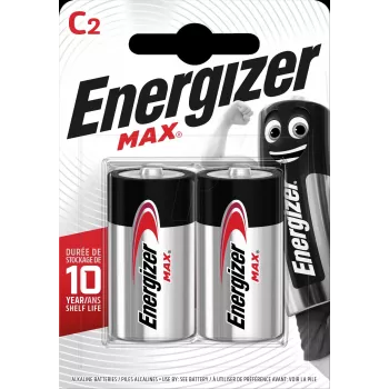 Vienkartinė baterija Energizer Max C 1,5V šarminė, pakuotė po 2 vnt. E301533200
