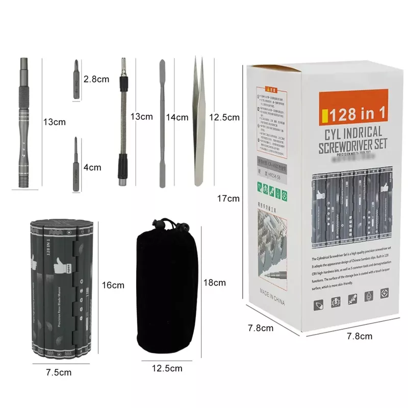 Precizinis atsuktuvų rinkinys Extralink EX.21465 – Magnetinis 128-in-1 bitų komplektas