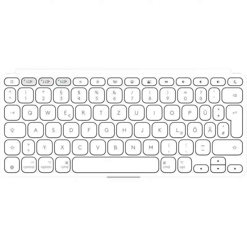 Logitech Keys-To-Go 2 klaviatūra universali Bluetooth QWERTZ vokiška balta