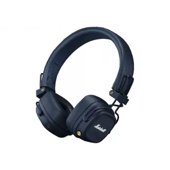 MARSHALL Major V Midnight Blue – belaidės ausinės per ausį, 40 mm, Bluetooth 5.3, 100+ h baterija, 3.5 mm