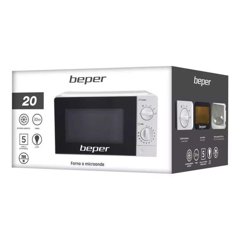 Mikrobangų krosnelė Beper BF.570, 700W, 20L