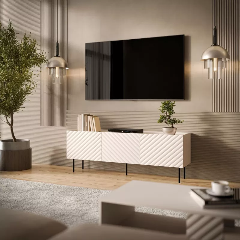 Cama LUCCA 3D TV spintelė 165x40x59 kašmyro