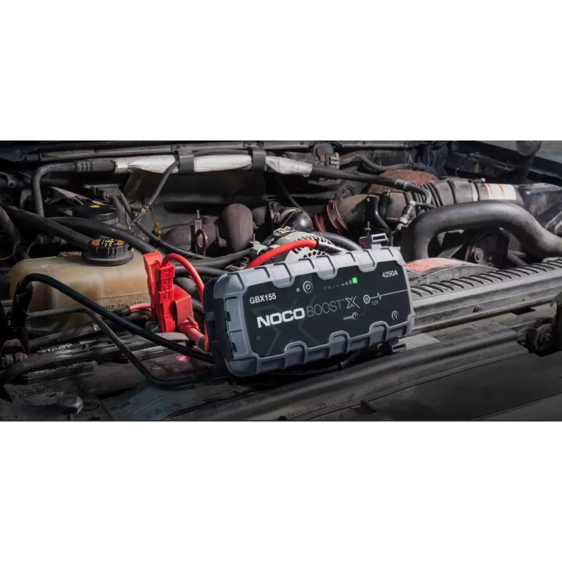 Automobilio užvedimo starteris NOCO GBX155, 4250 A išėjimas, 99 Wh Li‑Jon, 60 W įkrovimas, IP65, įmontuotas 500 lm LED žibintuvas