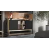 Cama PORTO 2D komoda 150x38x77 ąžuolas/juodas