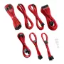 CableMod Cable Kit C-Series PRO ModMesh RM Black Label CM-PCSR-16P3KIT-NKR-R – apvalkoti PSU ir GPU kabeliai, ModMesh, raudoni