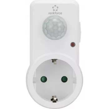 Renkforce 1588385 Kištukinis PIR judesio jutiklis 120° Baltas IP20