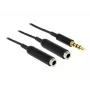 Garso kabelis DeLOCK 65575 0,25 m 3,5 mm 2 x 3,5 mm Juodas