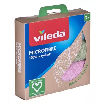 Valymo šluostė Vileda Microfibre 100% perdirbta 3 vnt.