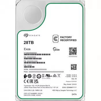 HDD Seagate Exos 3,5 colio 28TB SATA RECERTIFIED (ST28000NM000C-REC)