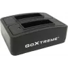 Įkrovimo stotelė GoXtreme Dual Vision 4K – dviejų lizdų įkroviklis veiksmo kamerų baterijoms, modelis 01492