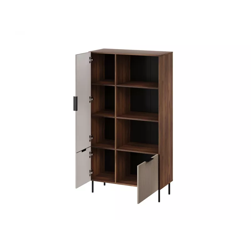 Knygų lentyna Cama Meble ALMERA Cama 4, riešutas/kreminė, 90×42×165 cm