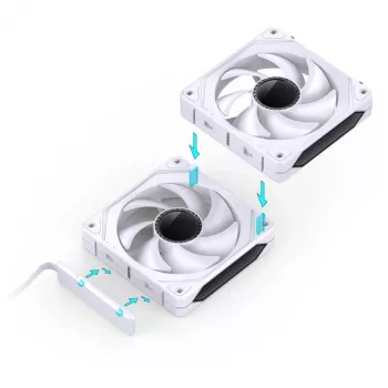 Ventiliatorius Jonsbo ZL-120W PWM ARGB 120mm Baltas