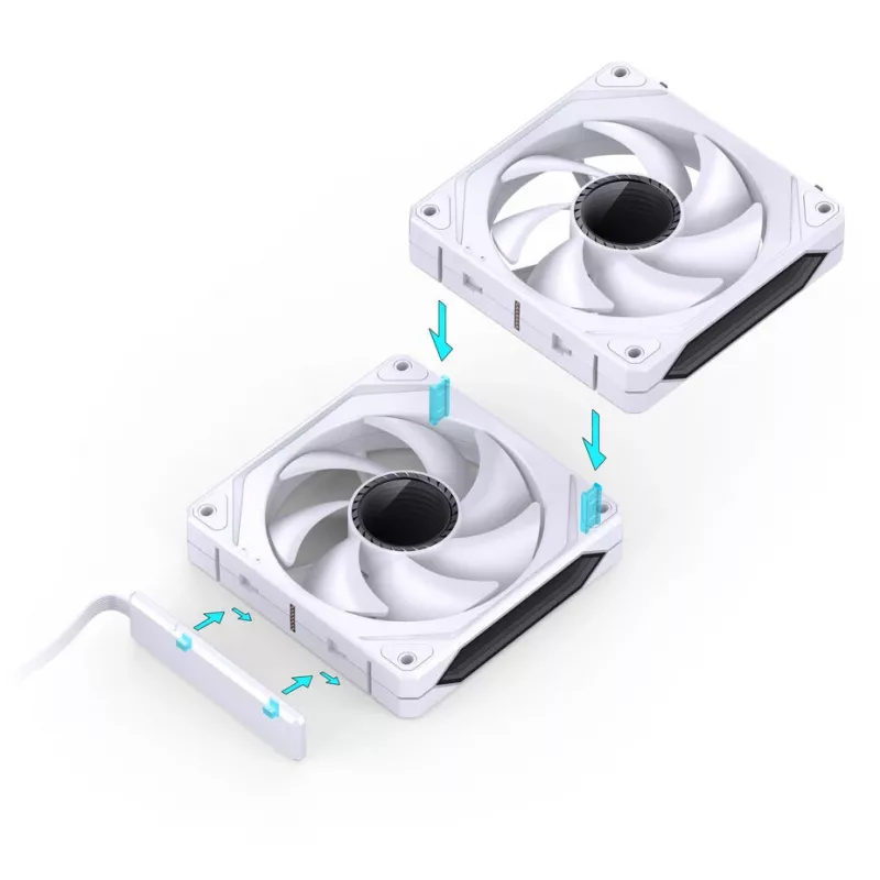 Ventiliatorius Jonsbo ZL-120W PWM ARGB 120mm Baltas