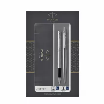 Parker 2093258 rašiklių rinkinys juodas, sidabrinis 2 vnt.