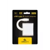 USB grafikos adapteris GEMBIRD A-CM-HDMIF-02-SV, HDMI išvestis, iki 3840×2160, sidabrinis, 58.5×51×11.6 mm