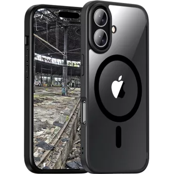 JT Berlin BackCase Pankow Hybrid MagSafe, Apple iPhone 16, juoda/skaidri