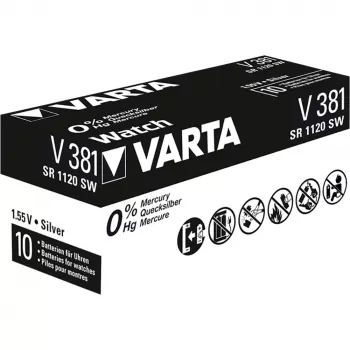 Vienkartinė baterija Varta 00381101111 sidabro oksido (S)