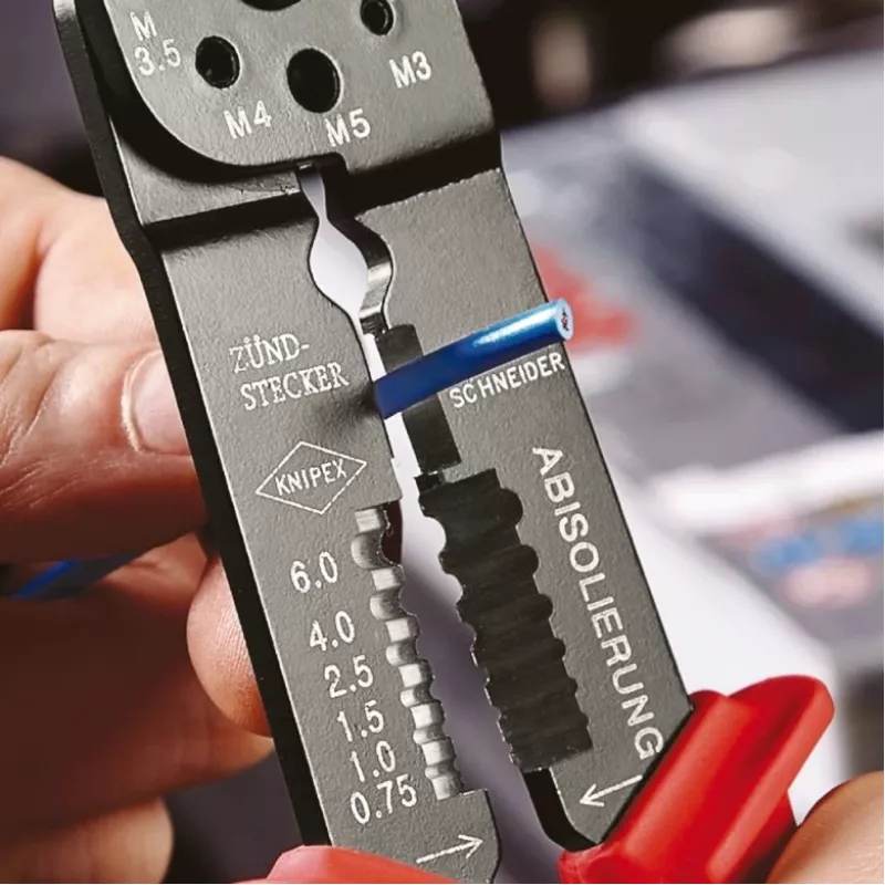 Knipex 97 21 215 B Presavimo įrankis Juoda, Mėlyna, Raudona