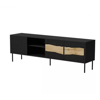 Spintelė televizoriui cama meble INSERTO 3D1W 190x40x62 cm juoda su LED
