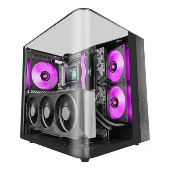 PC Midi Tower korpusas TACENS Mars Gaming MC-INFINIOLITE, juodas, grūdintas stiklas, ATX/Micro-ATX/Mini-ITX, 120 mm ventiliatoriai
