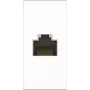 Kindermann Konnect flex 45 click Cat-6 (RJ45) 1 m – modulinis snap-in keystone lizdas, baltas RAL 9003