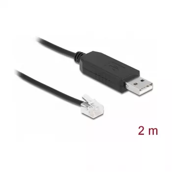 USB į RS-232 RJ12 adapterio kabelis DeLOCK 66735