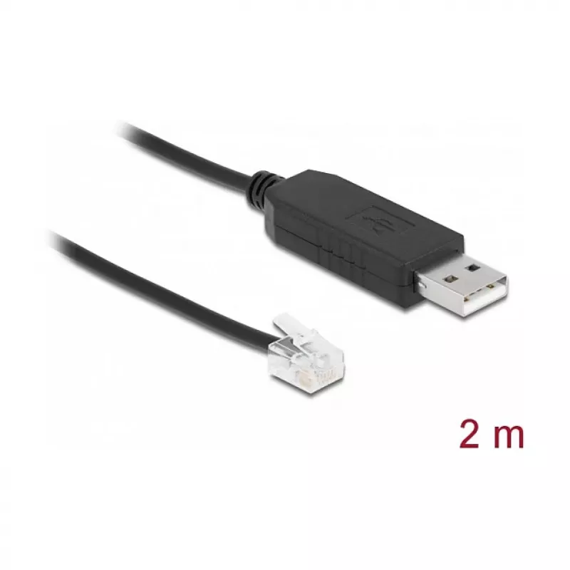 USB į RS-232 RJ12 adapterio kabelis DeLOCK 66735