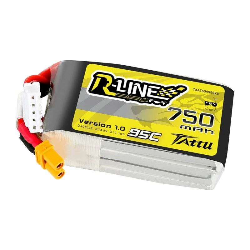 Tattu R-Line 750mAh 14.8V 95C 4S1P JST-XHR akumuliatorius