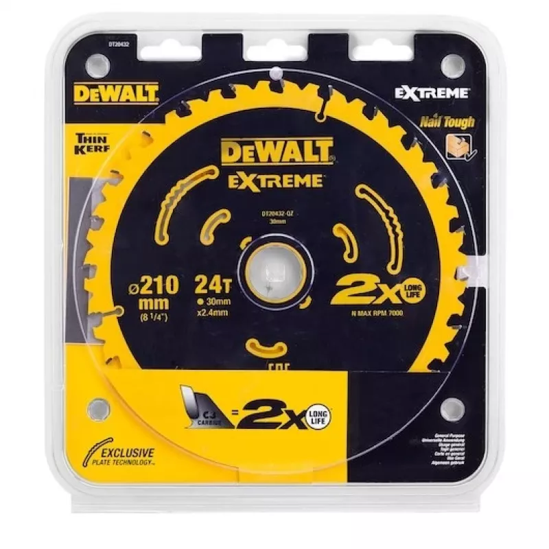 Pjūklo diskas cirkuliaciniam pjūklui DeWALT DT20432-QZ 21 cm volframo karbido antgaliais