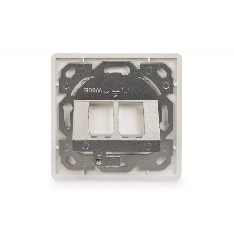 Digitus Sieninė plokštelė Keystone moduliams, vokiško tipo, vidurinė plokštelė 50x50 mm, rėmelis 80x80 mm | DN-93801-1