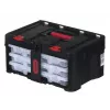 Dėžė įrankiams KETER Stack'N'Roll (17210831/253380) su 3 organizatoriais Juoda