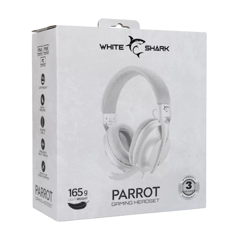 Ausinės White Shark GH-2440 Parrot White/Grey