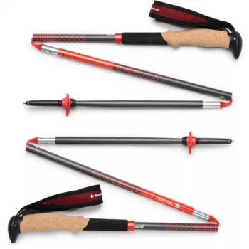 Trekking lazdos Pursuit Carbon Z, fitneso prietaisas antracito/oranžinė, 1 pora, 130 cm