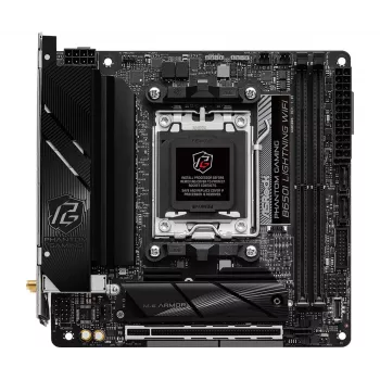 Mini-ITX pagrindinė plokštė ASRock B650I Lightning WiFi — AMD B650, Socket AM5, DDR5, 2 DIMM (maks. 96 GB), Wi‑Fi 6E, 2.5Gb LAN