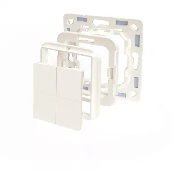 Shelly BLU Wall Switch 4 belaidis Bluetooth jungiklis 4 mygtukai plastmasinis dramblio kaulo spalvos