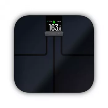 Elektrinės asmeninės svarstyklės GARMIN Index S2 juodos, max 181,4 kg, Wi‑Fi/Bluetooth, kūno sudėtis