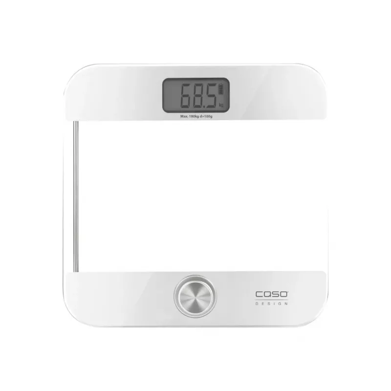 Svarstyklės elektroninės Caso Body Energy Ecostyle 03416 — max 180 kg, tikslumas 100 g, balta/pilka
