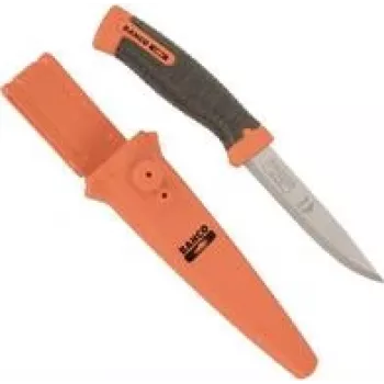 Karpymo peilis BAHCO SB-2446 su dviejų komponentų juoda/oranžine rankena, ilgis 220 mm