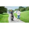 Longboard Muuwmi Lights GLOW ABEC 7 su šviečiančiais ratais, juodas/žalias
