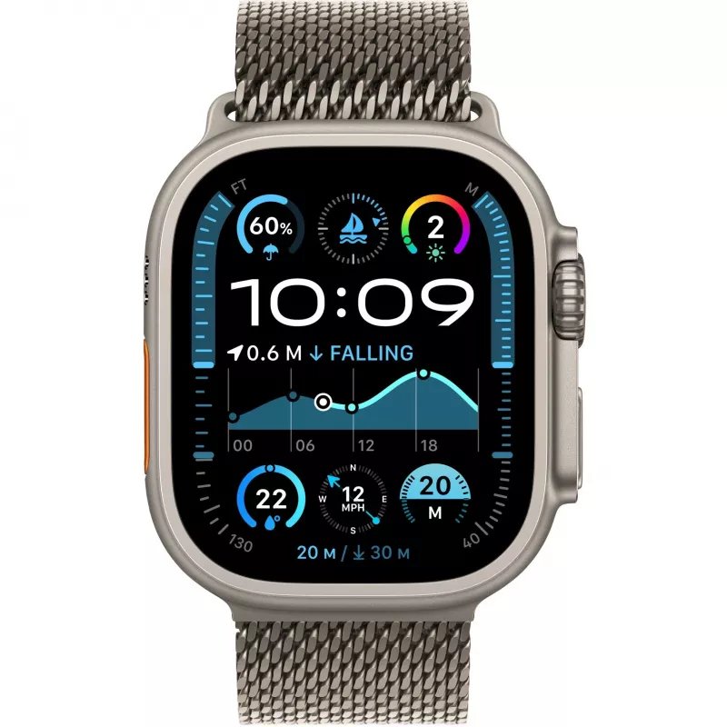 Apple Natural Titanium Milanese Loop 49 mm – S