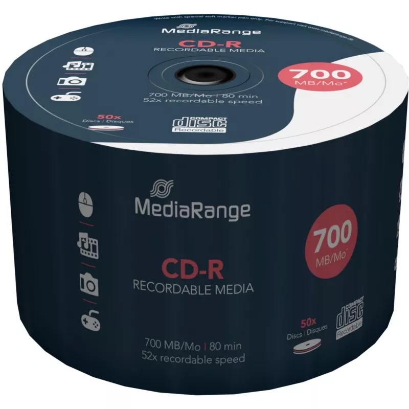 CD-R laikmena 700MB 52X 50 vnt. pakuotė / MR207 Mediarange